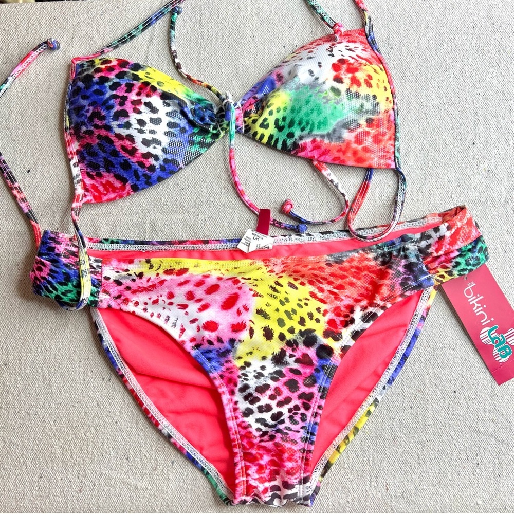 The Bikini Lab Colorful Cheetah Bikini Swimsuit - image 1